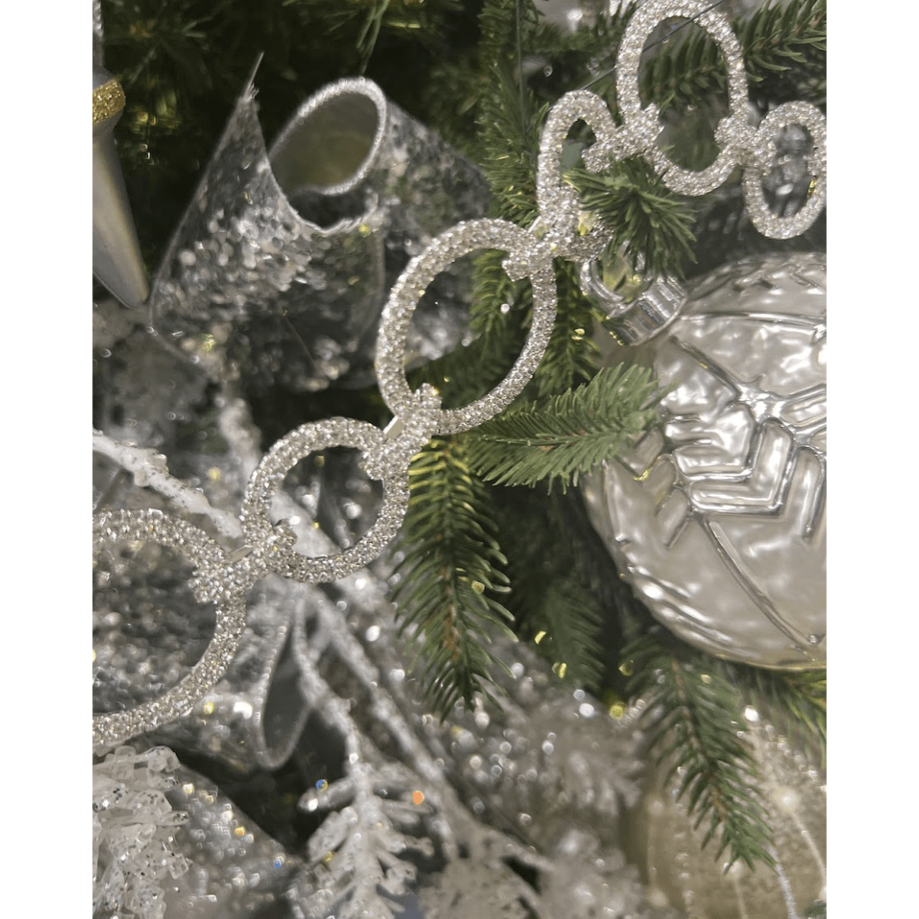Shop For 3' Circle Embellished Garland with Hooks: Silver