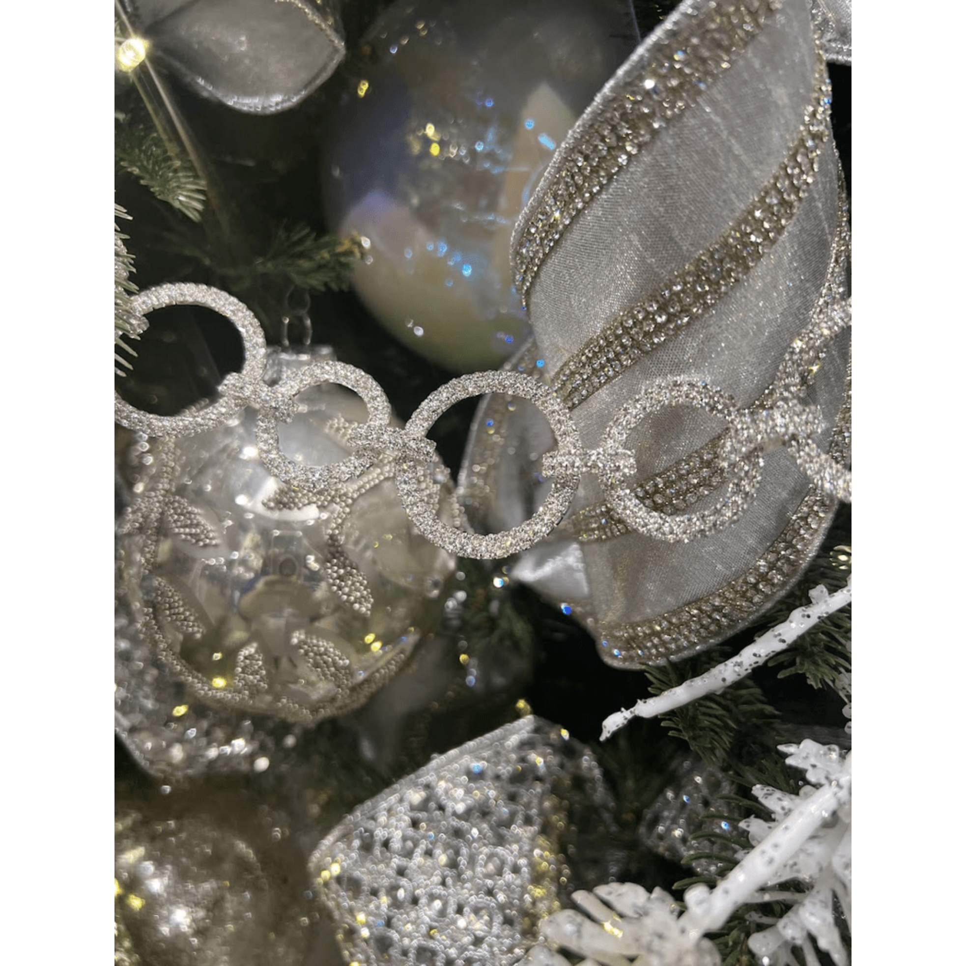 Shop For 3' Circle Embellished Garland with Hooks: Silver