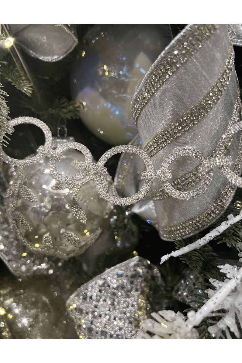 Shop For 3' Circle Embellished Garland with Hooks: Silver