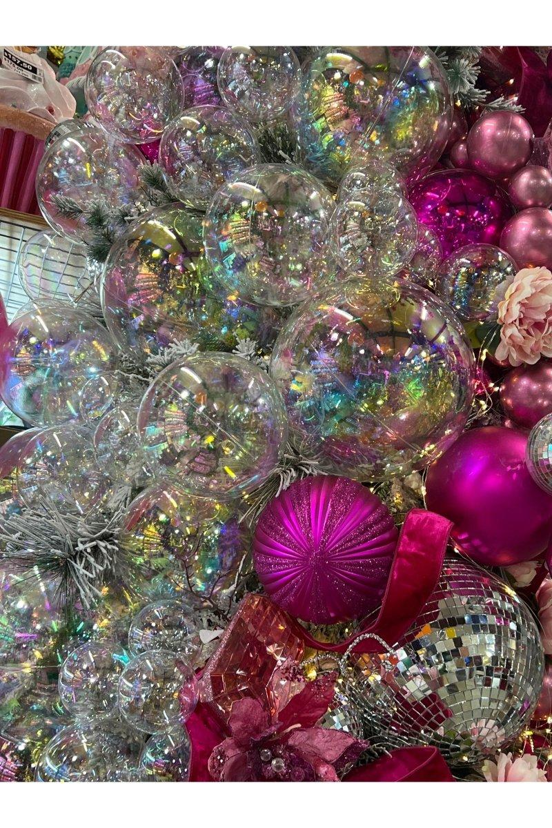 Shop For 3" Clear Iridescent Ball Ornament (Set of 12)