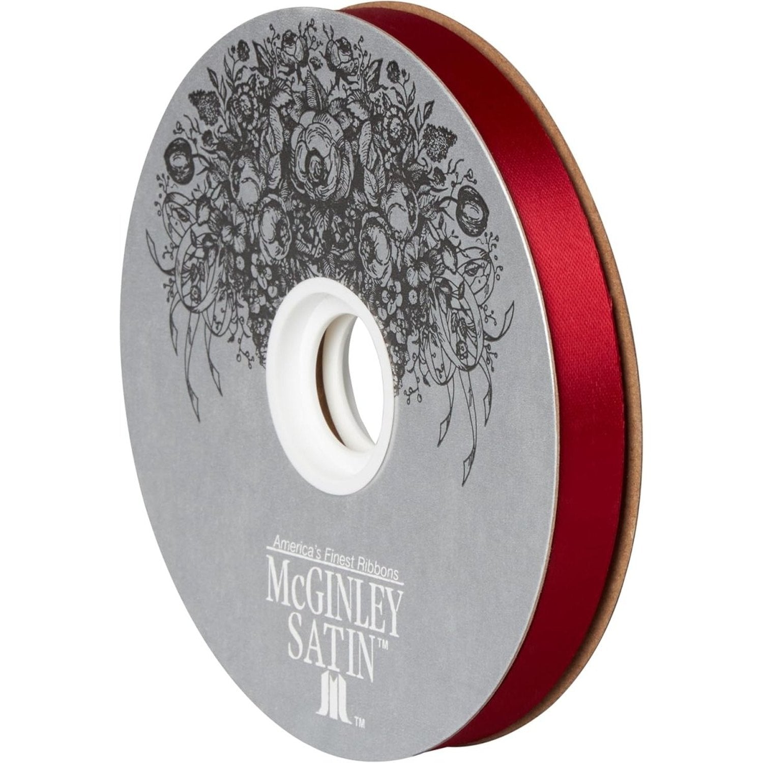 Shop For 3 McGinley Satin Acetate Ribbon Non Wired: Red (100 Yards)