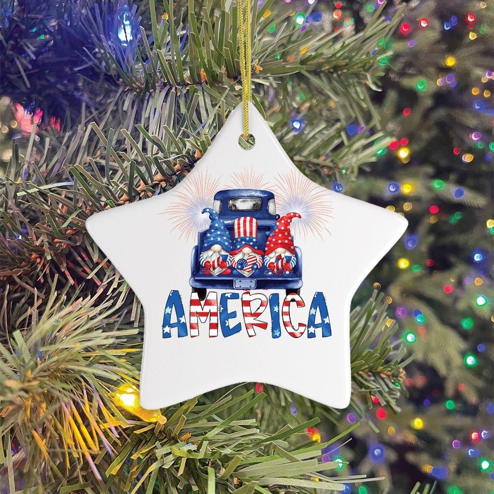 Shop For 3" Patriotic America Gnome Ornament