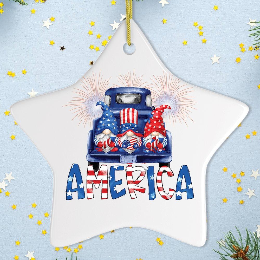 Shop For 3" Patriotic America Gnome Ornament
