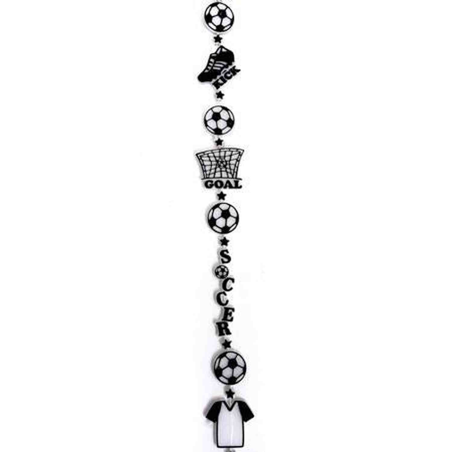 Shop For 3' Soccer Trinket Garland: Black/White