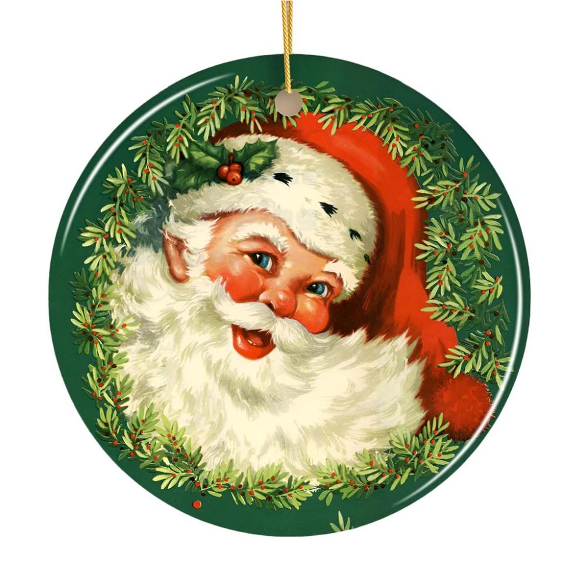Shop For 3" Victorian Santa Round Christmas Ornament