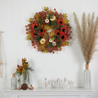 Shop For 30” Artificial Fall Acorn, Sunflower, Berries Wreath
