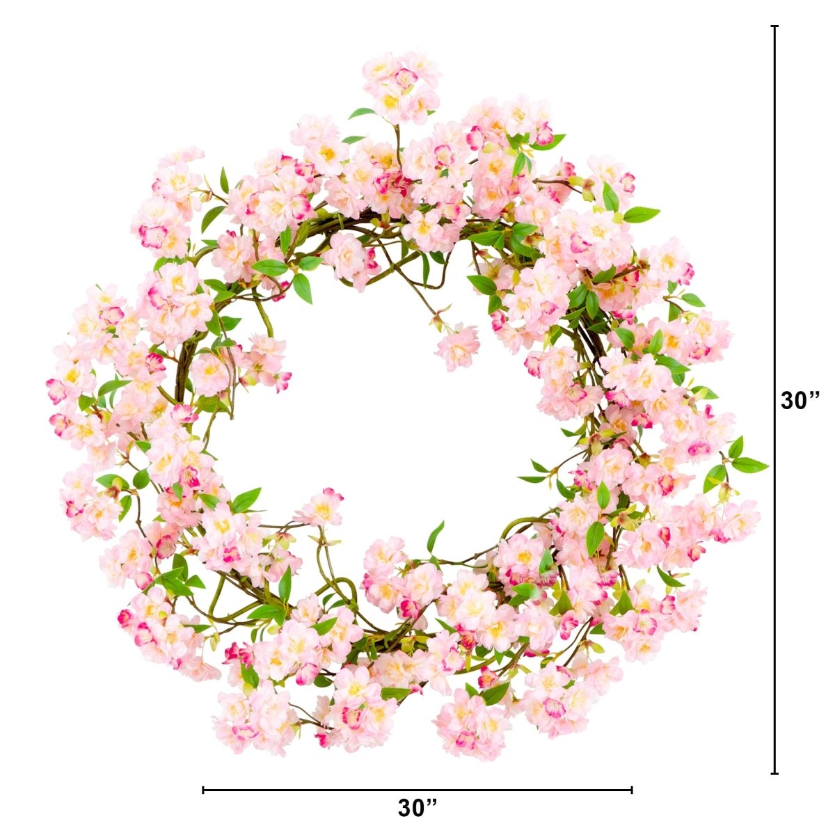 Shop For 30” Artificial Pink Cherry Blossom Wreath