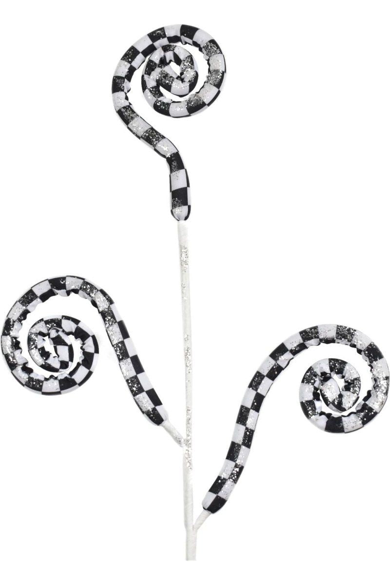 Shop For 30" Checkered Fabric Curly Spray