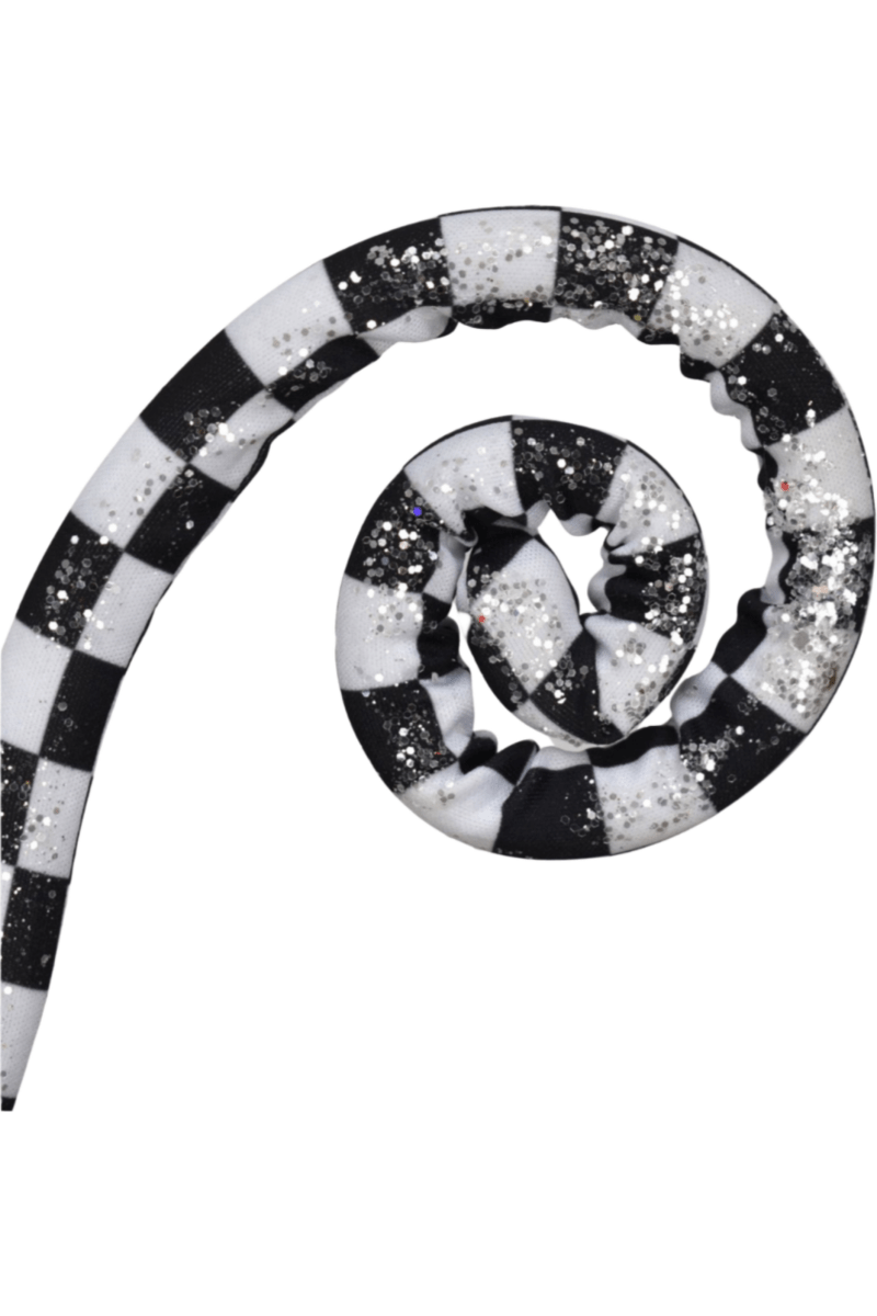 Shop For 30" Checkered Fabric Curly Spray