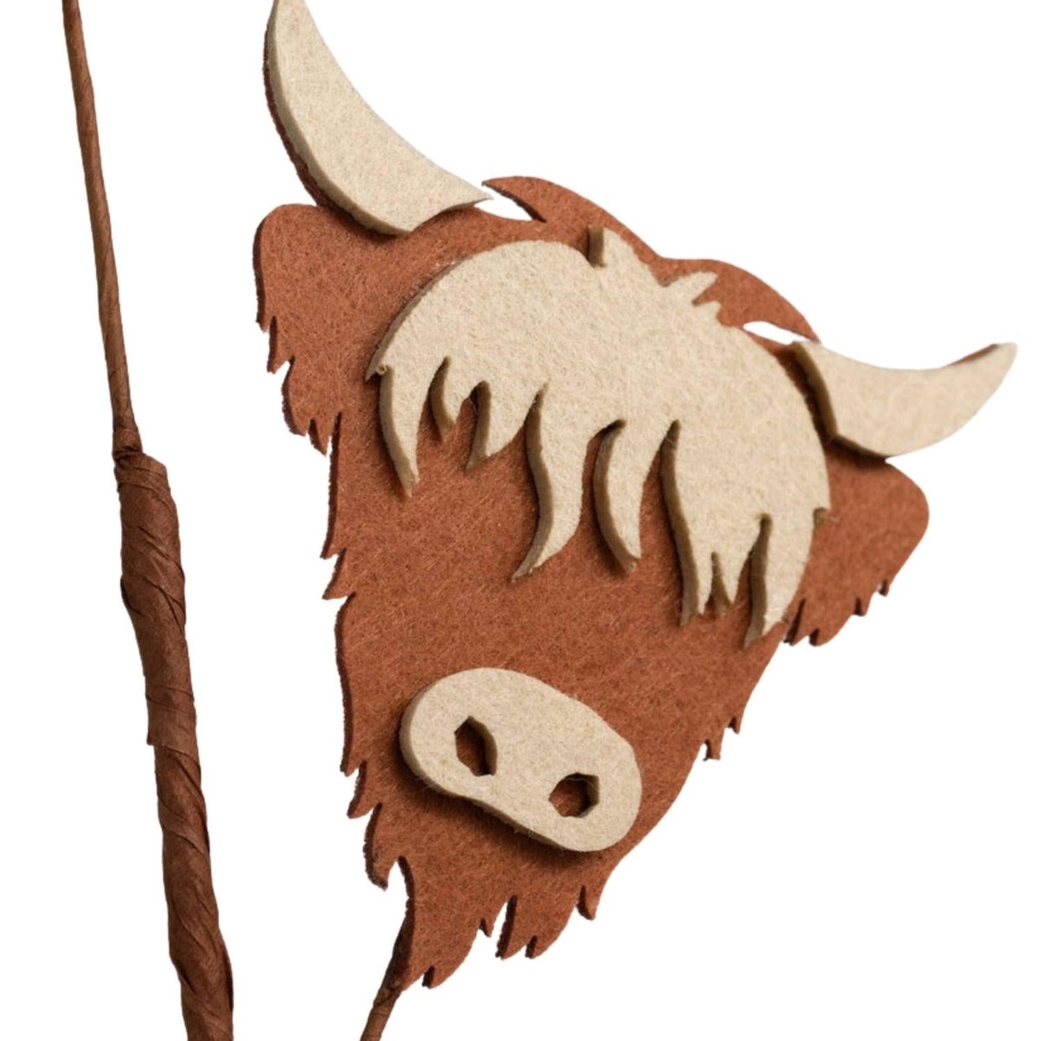 30" Felt Highland Cows Spray
