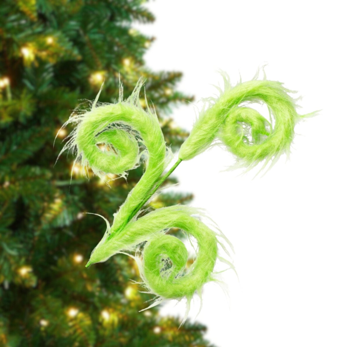 Shop For 30" Furry Spiral Curly Spray: Green