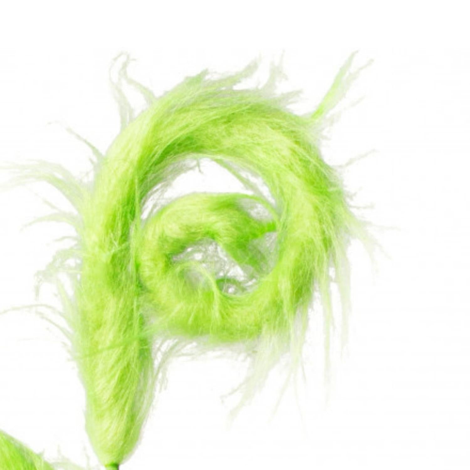 30" Furry Spiral Curly Spray: Green