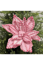 Shop For 30” Giant Candy Snow Glitter Poinsettia Stem: Pink/Red