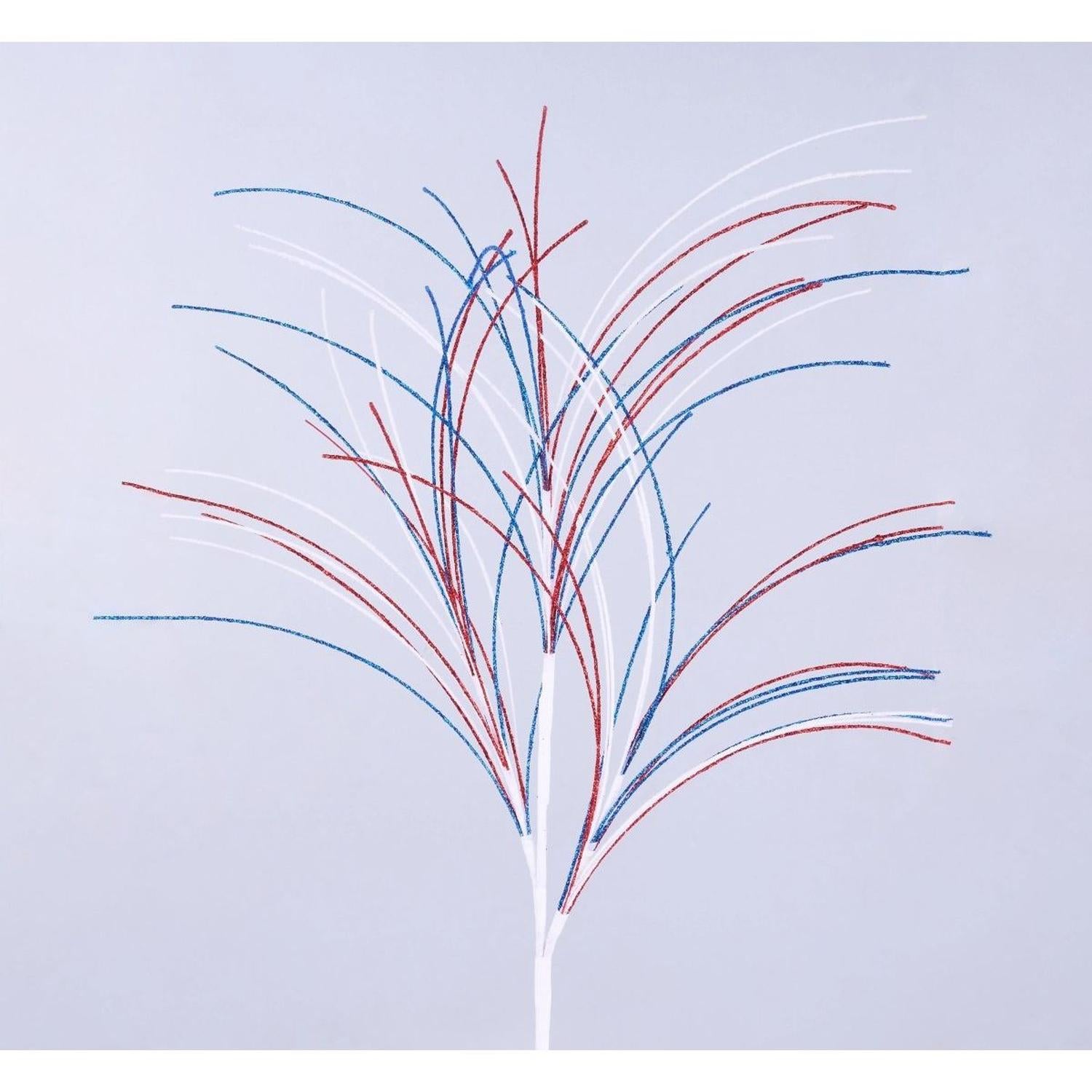 30" Glitter Fishline Spray: Red, White & Blue