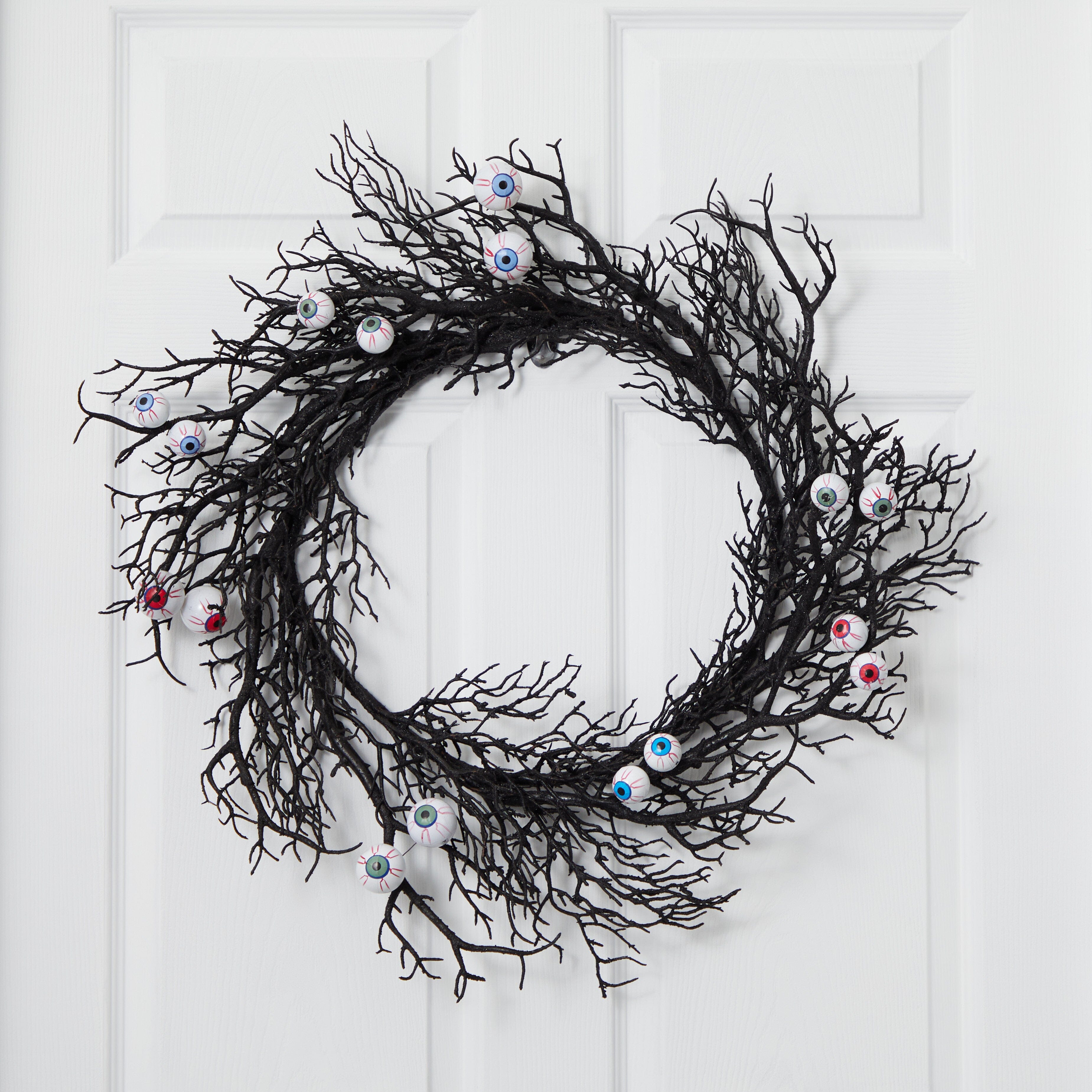 Shop For 30" Halloween Gazing Eyeballs Twig Wreath