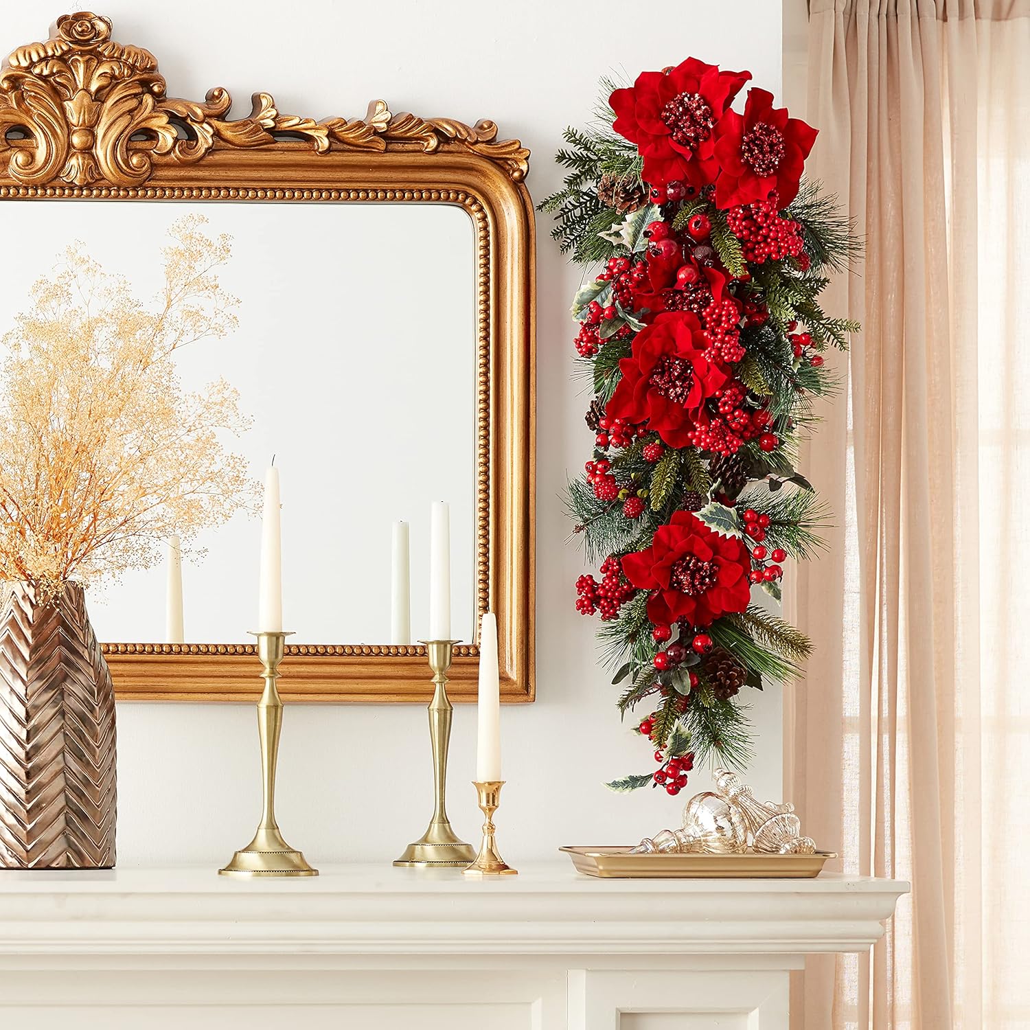 Shop For 30" Poinsettia Teardrop