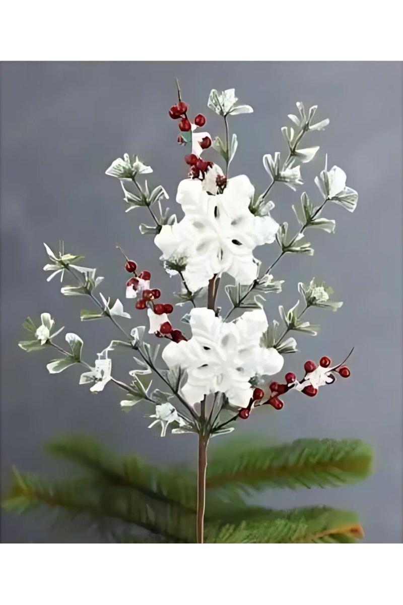 Shop For 30" Snowflake Berry Spray