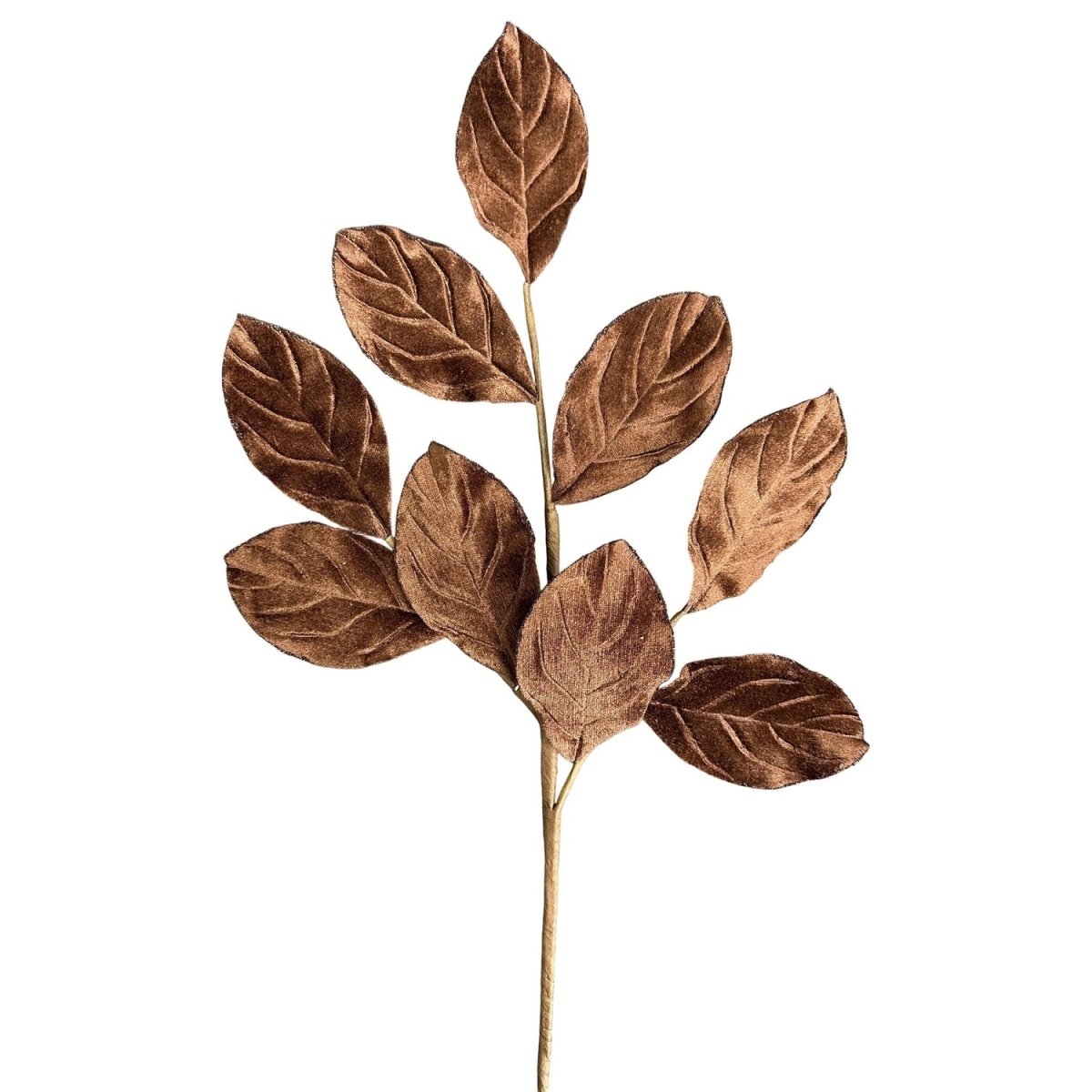 Shop For 30" Velvet Magnolia Leaves: Brown