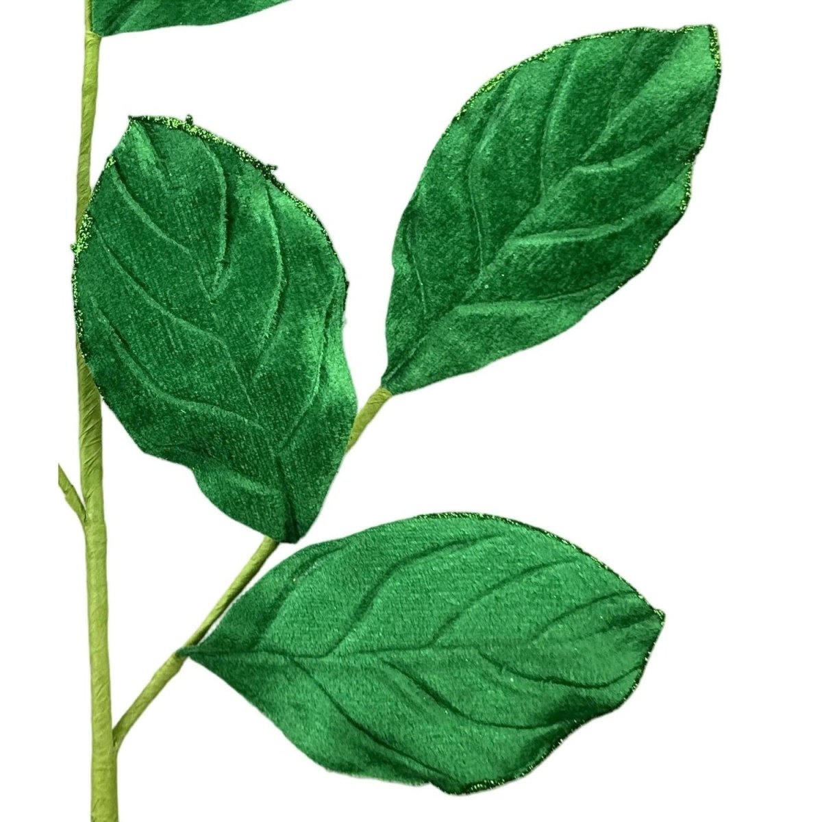 Shop For 30" Velvet Magnolia Leaves: Green