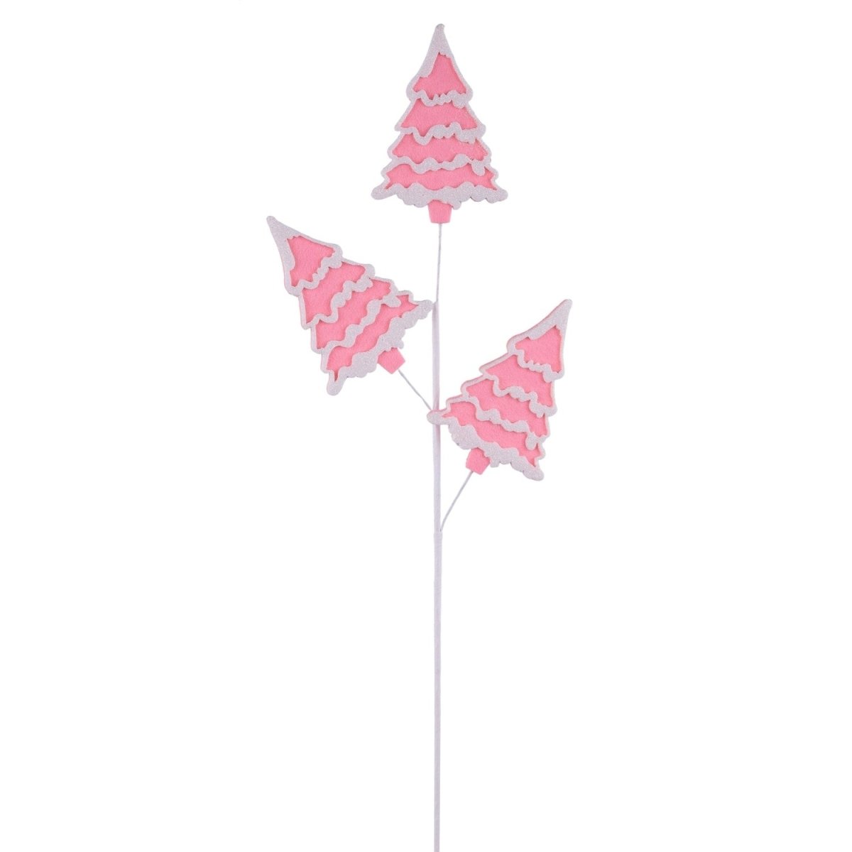 Shop For 30in Glitter Felt Christmas Tree Spray: Pink