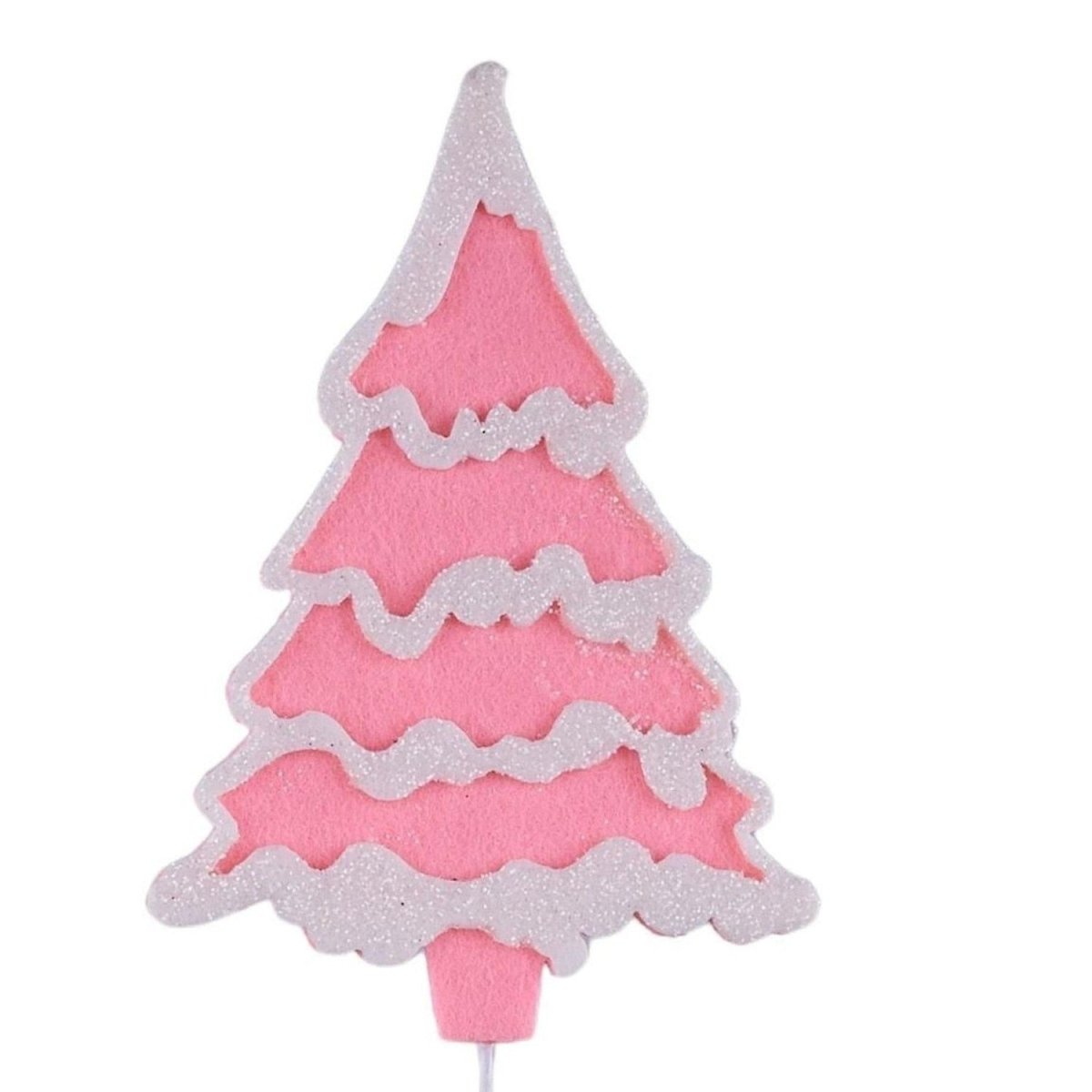 Shop For 30in Glitter Felt Christmas Tree Spray: Pink