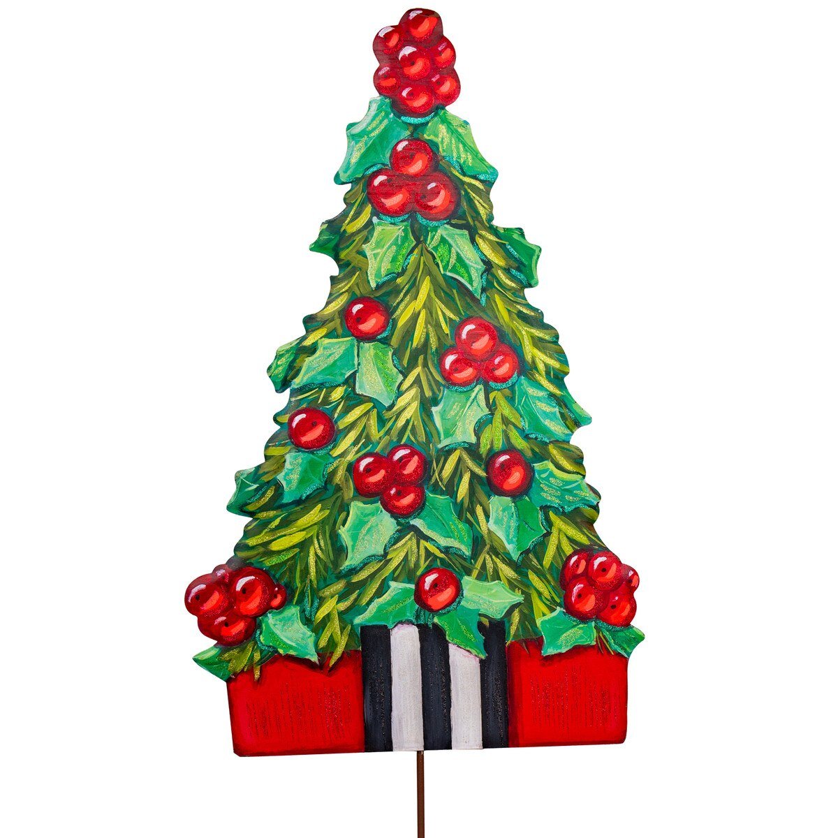 Shop For 30in Metal Elegant Holly Berry Tree (Stake/Hang/Easel)