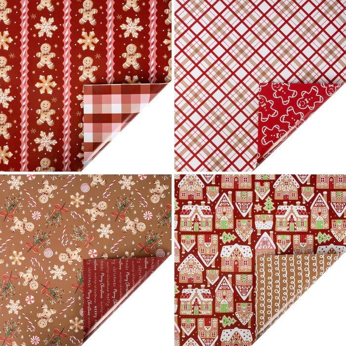 Shop For 30in Reversible Gingerbread Season Wrapping Paper