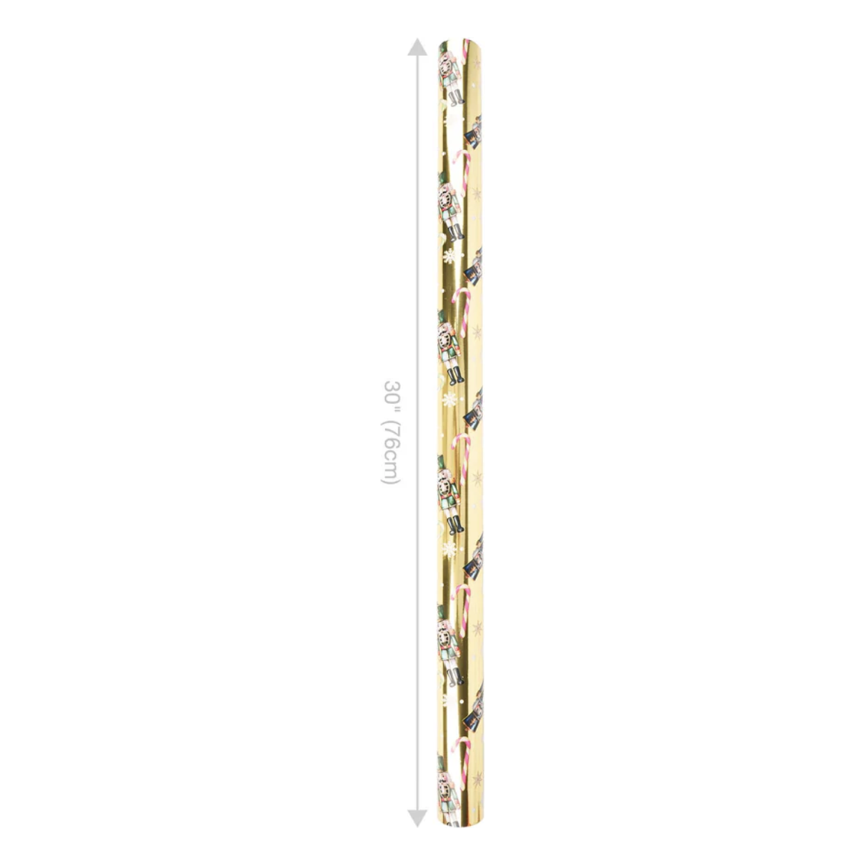 Shop For 30in Reversible Nutcracker Wrapping Paper: Gold