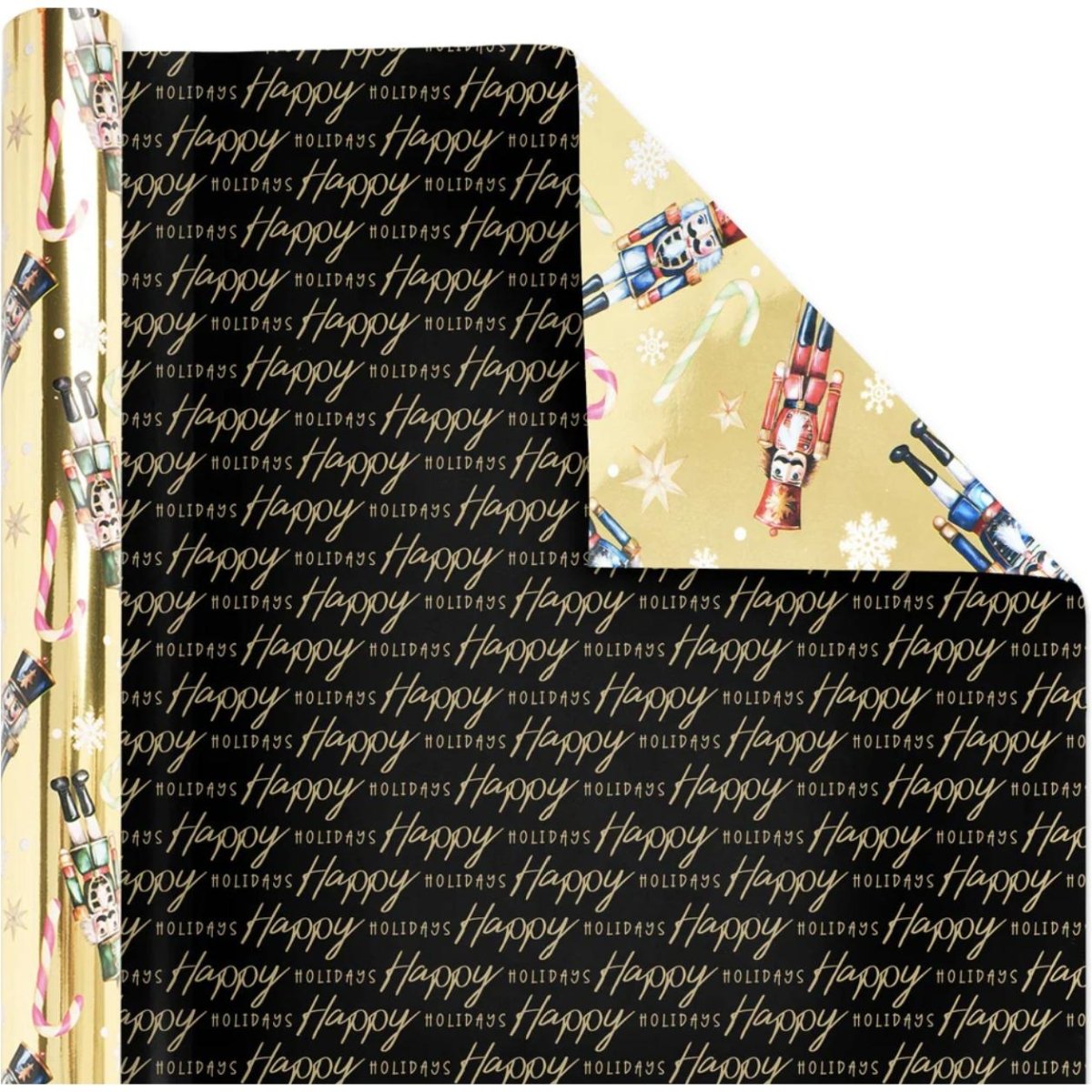 Shop For 30in Reversible Nutcracker Wrapping Paper: Gold