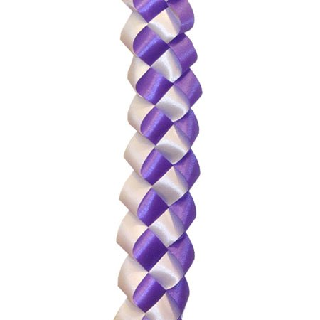 Shop For 30in Ribbon Military Chain Braid: Purple/White