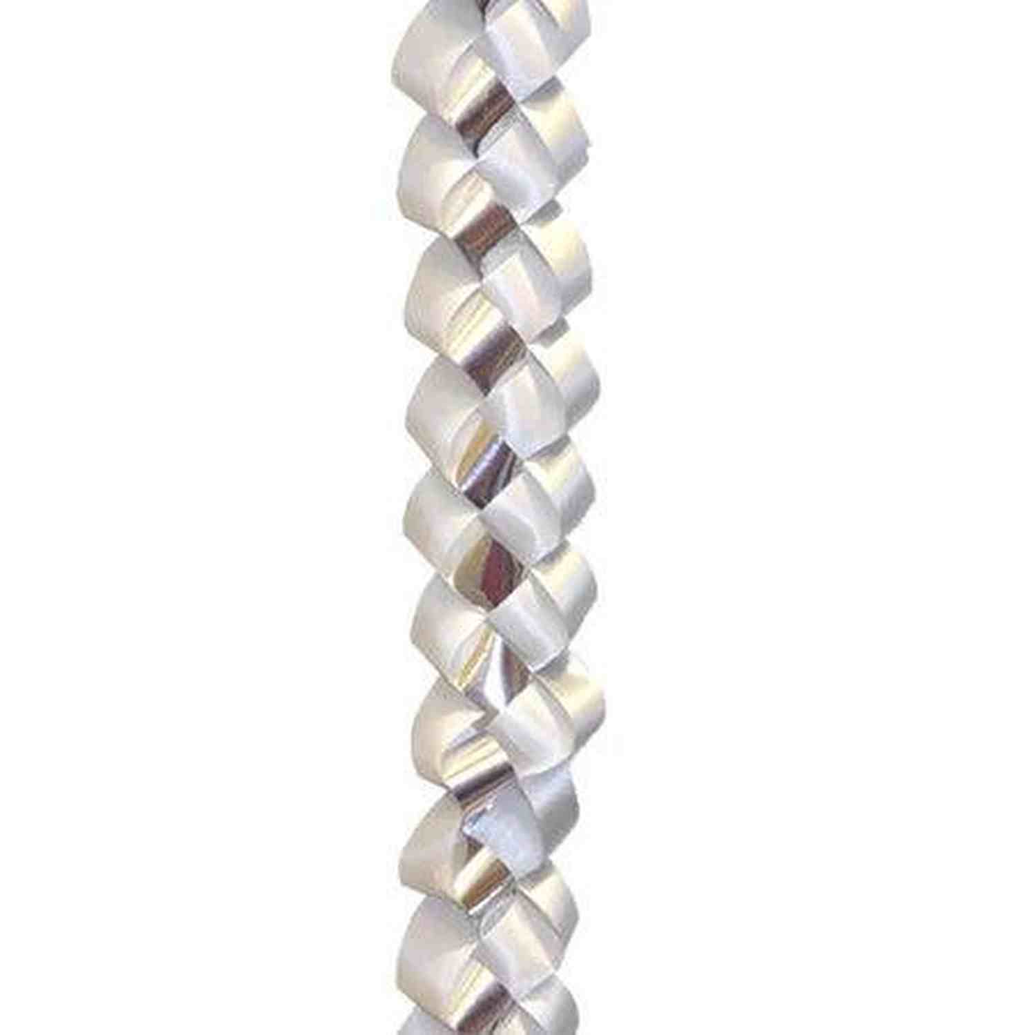 Shop For 30in Ribbon Military Chain Braid: Silver/White