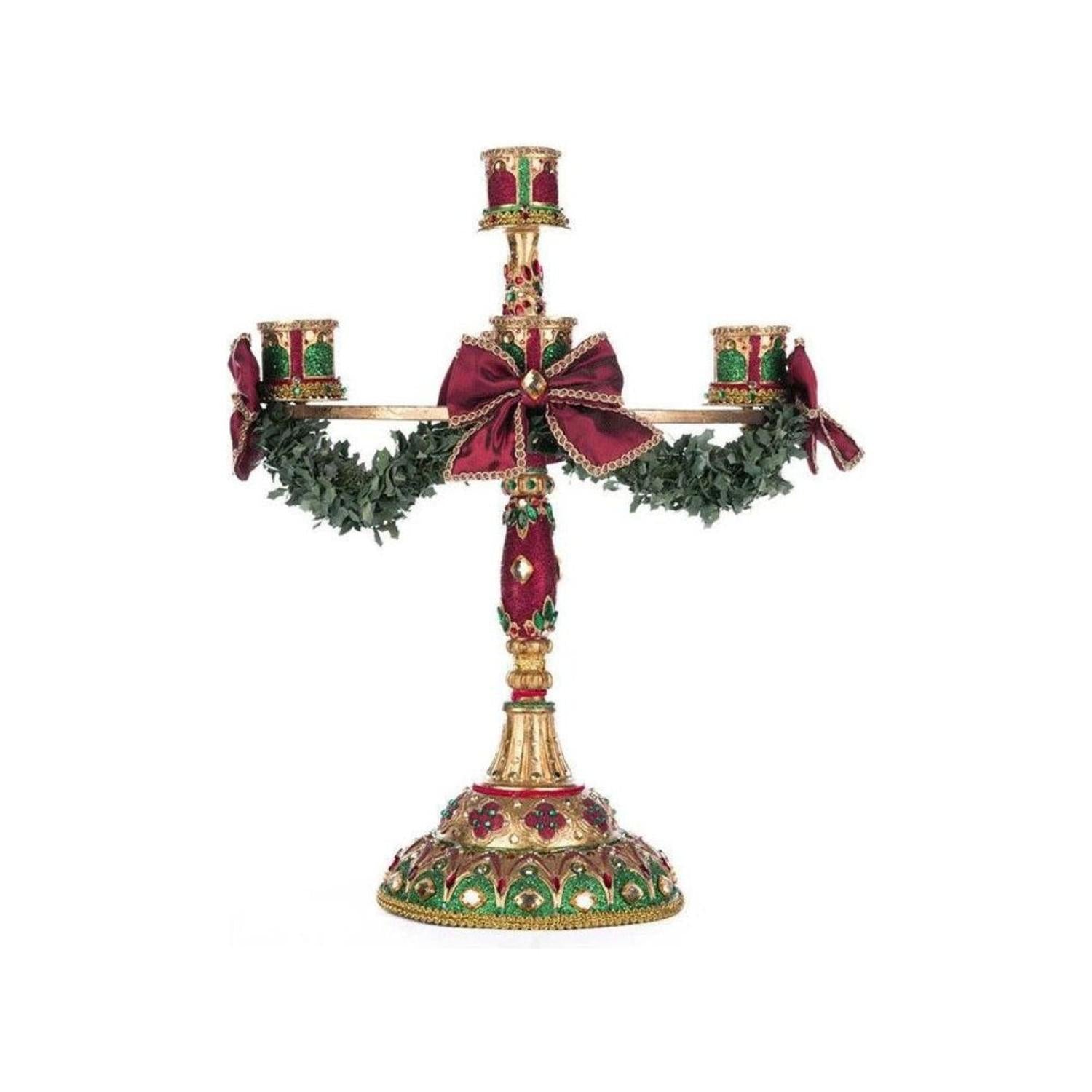 31" Christmas Castle Candelabra