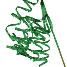 Shop For 31" Curly Glitter Ribbon Spray: Emerald Green