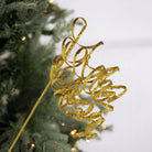 Shop For 31" Curly Glitter Ribbon Spray: Gold