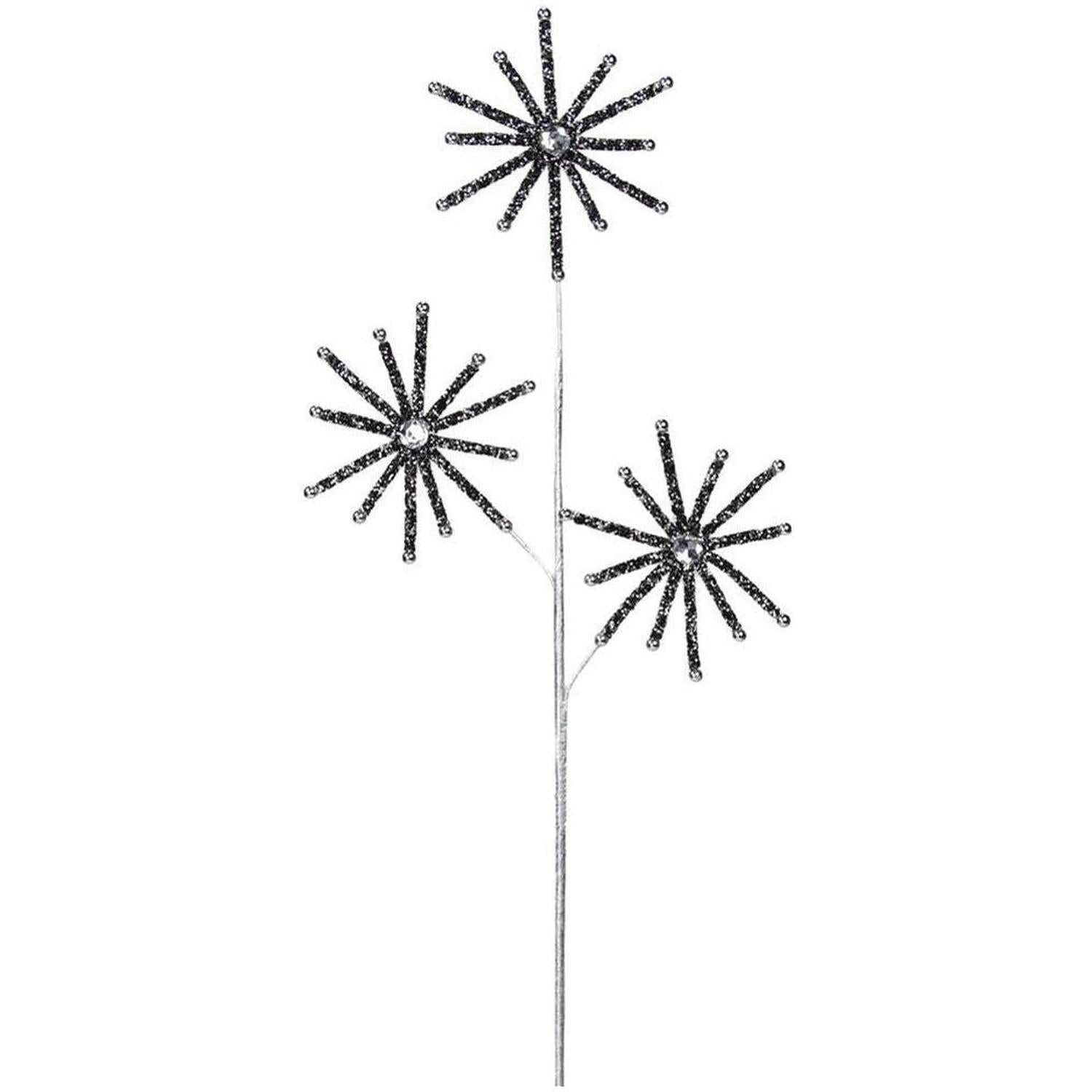 31" Diamond Bead Snowflake Spray