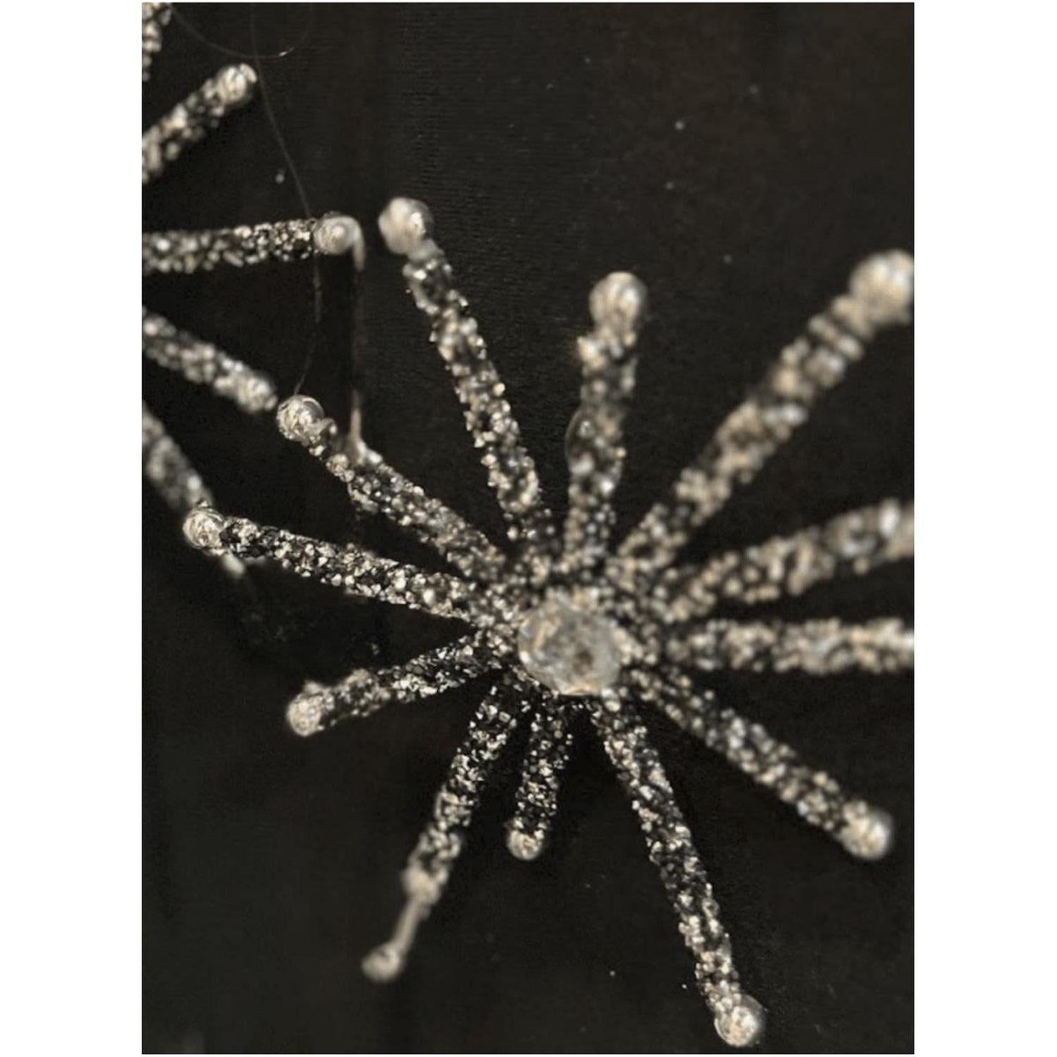 31" Diamond Bead Snowflake Spray