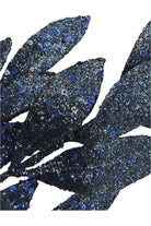 Shop For 31" Glitter Bay Leaf Spray: Navy Blue