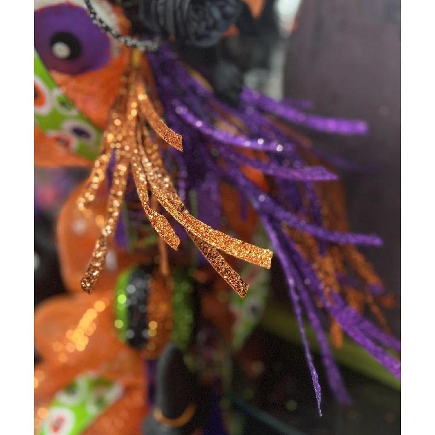 Shop For 31" Glittered Paper Grass Spray: Purple