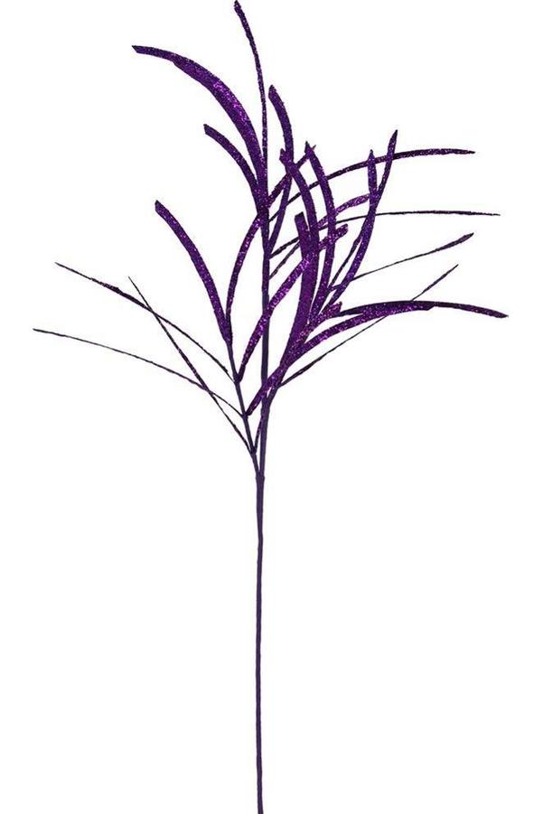 Shop For 31" Glittered Paper Grass Spray: Purple