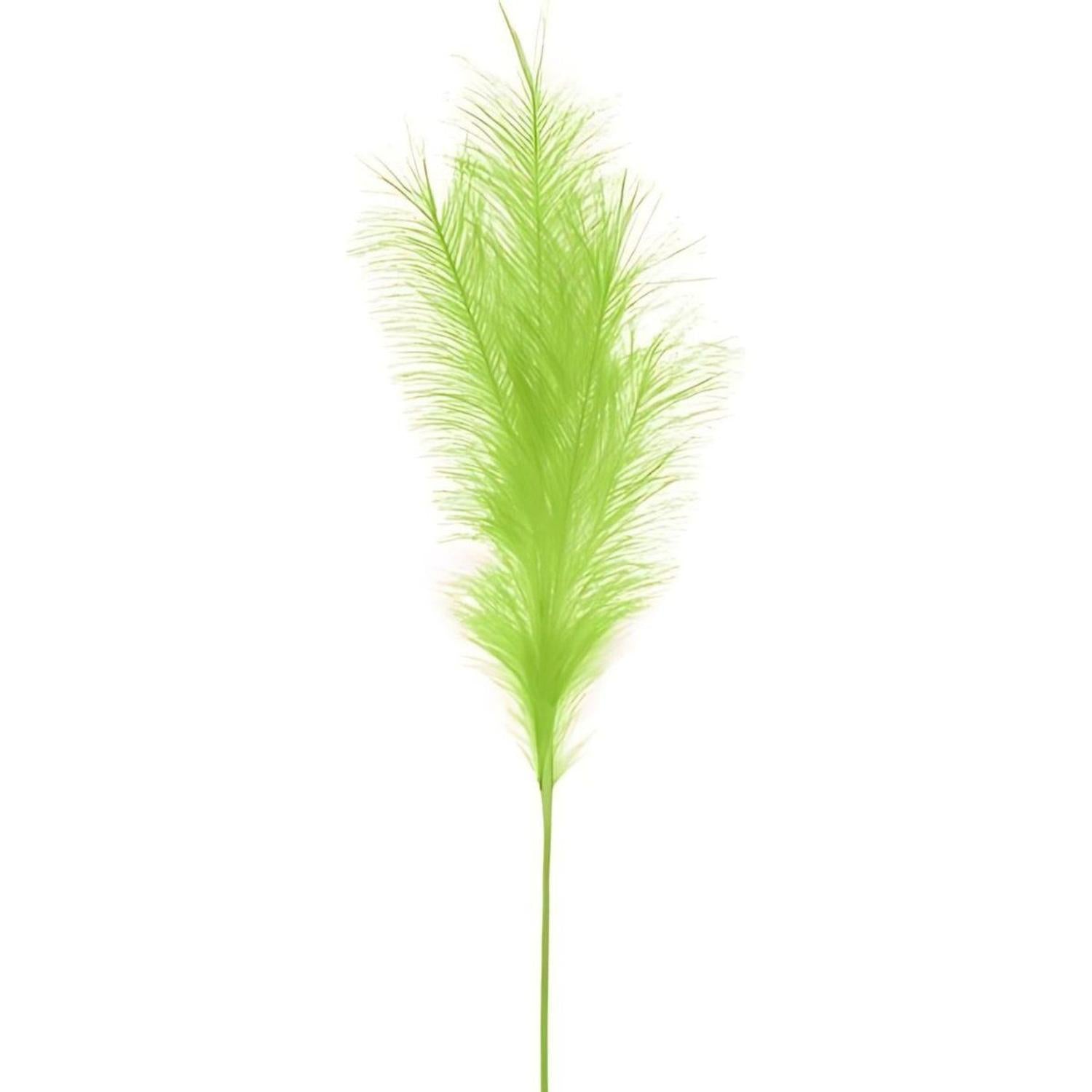 Shop For 32" Fabric Grass Plume Spray: Lime Green