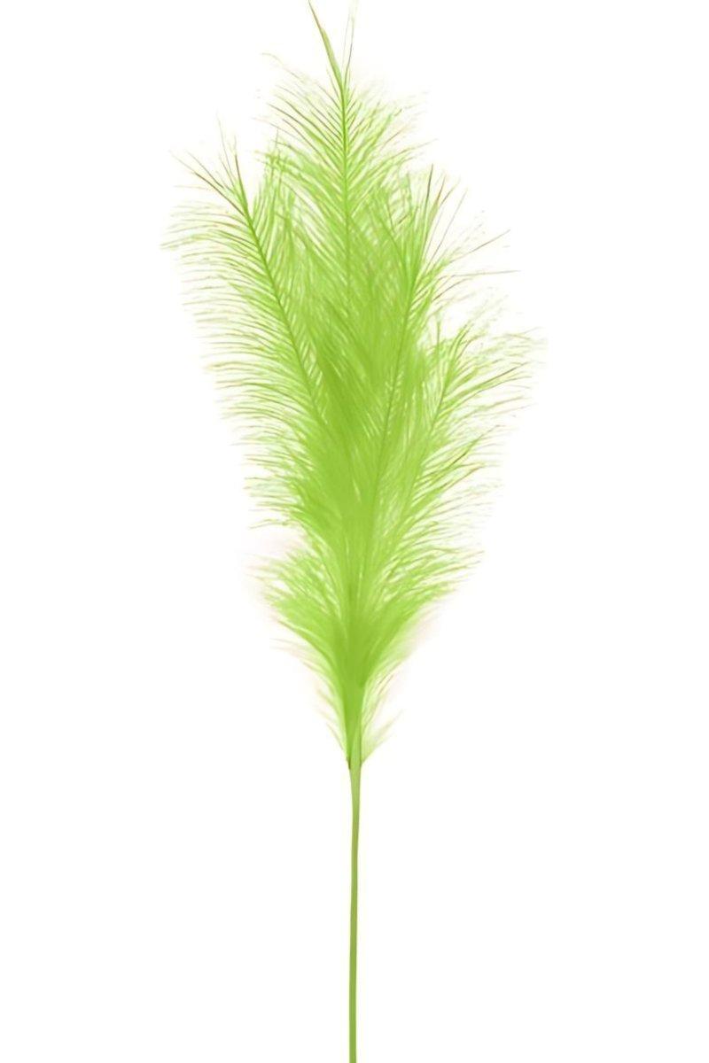 Shop For 32" Fabric Grass Plume Spray: Lime Green