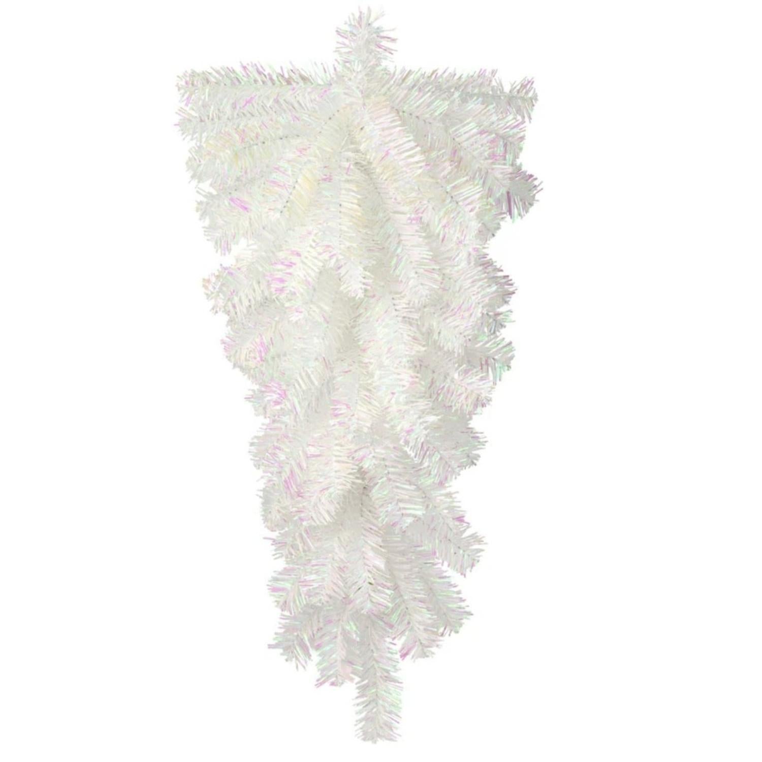 Shop For 32" Pine Teardrop Swag: Iridescent White