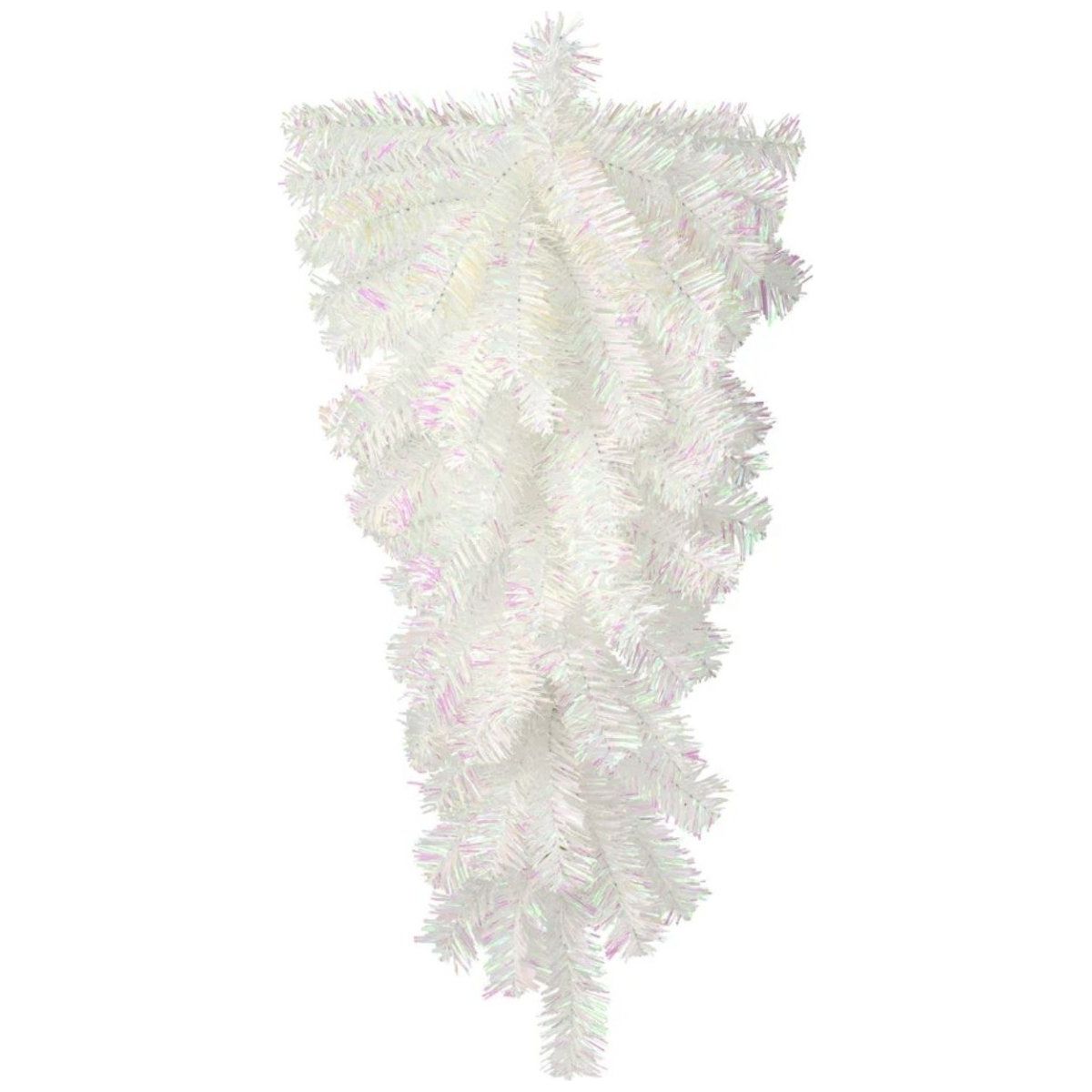 Shop For 32" Pine Teardrop Swag: Iridescent White