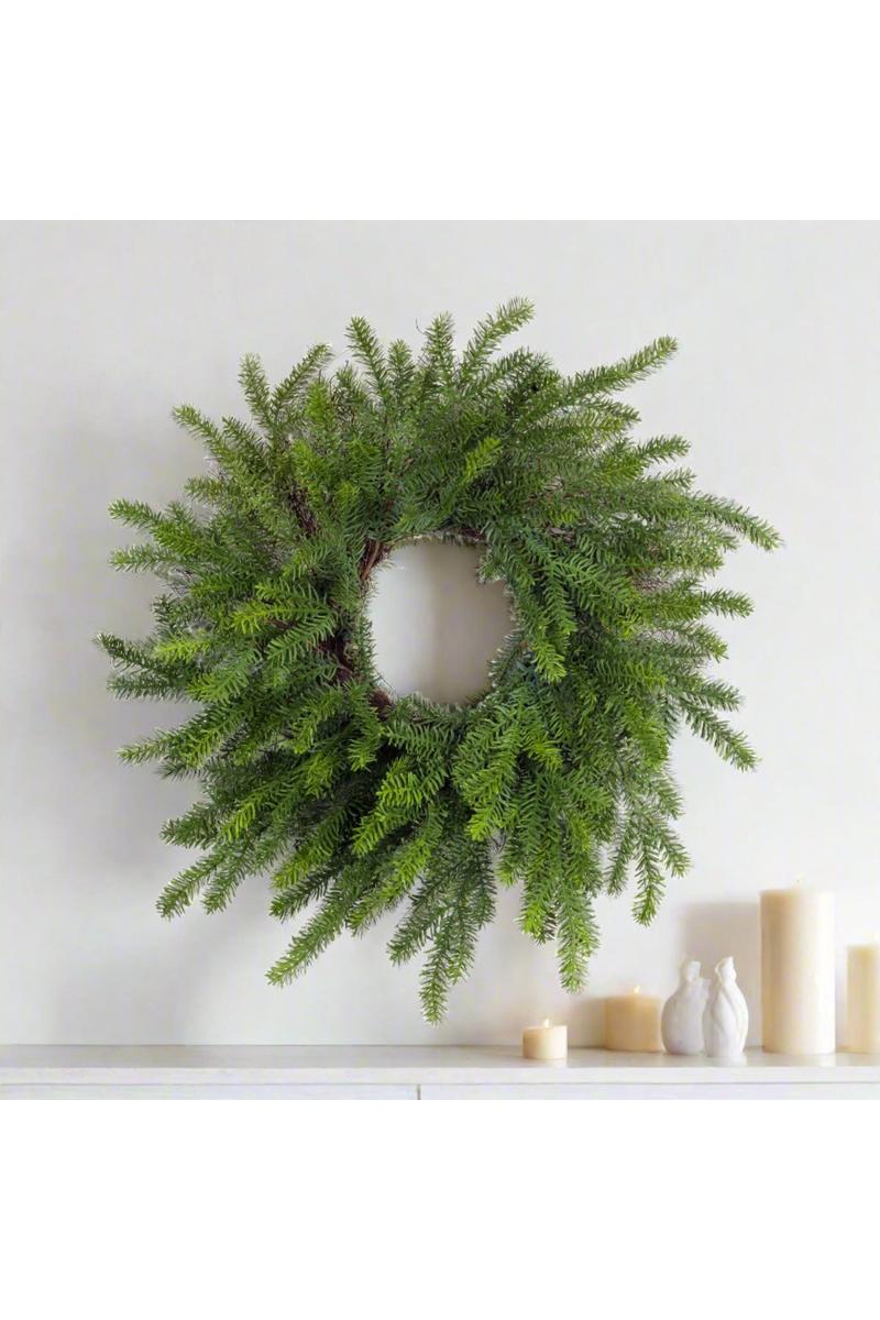 Shop For 32" Pine Wreath with Grapevine Base 72989DS