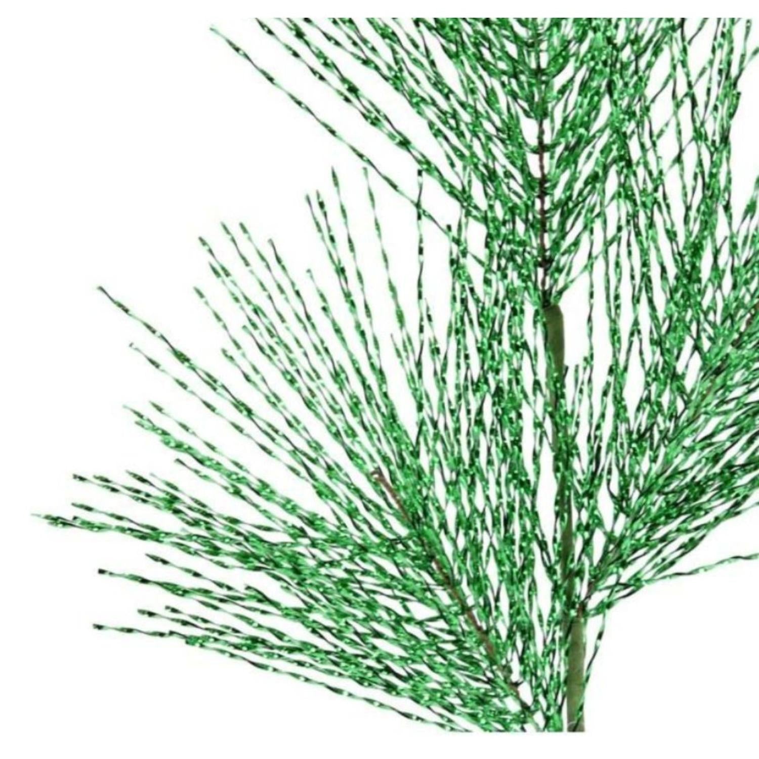Shop For 32" Tinsel Grass Spray: Green