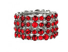 Shop For 3.25 inch Faux Diamond Cuff Ring: Red