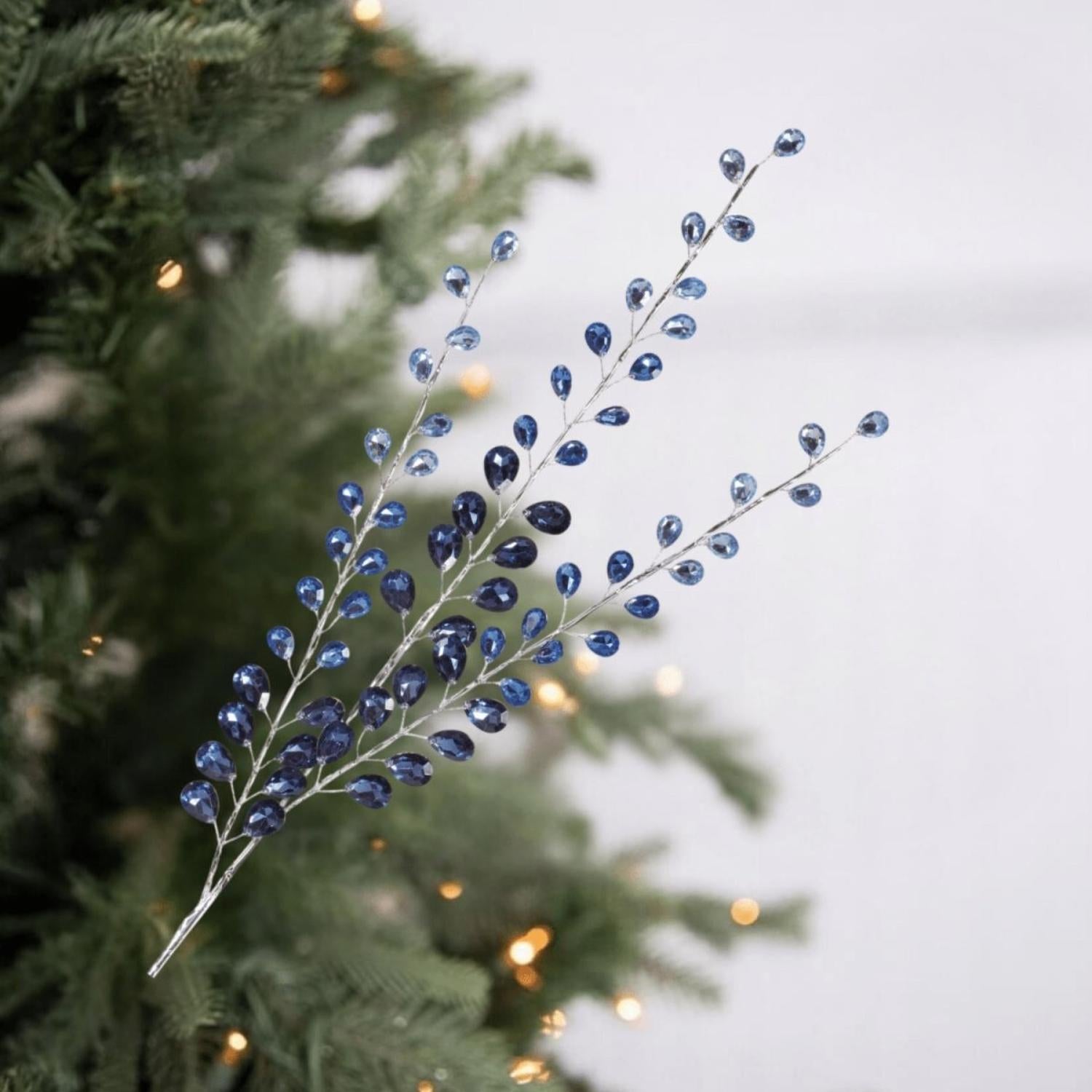 32.5" Jewel Bead Spray: Navy Blue