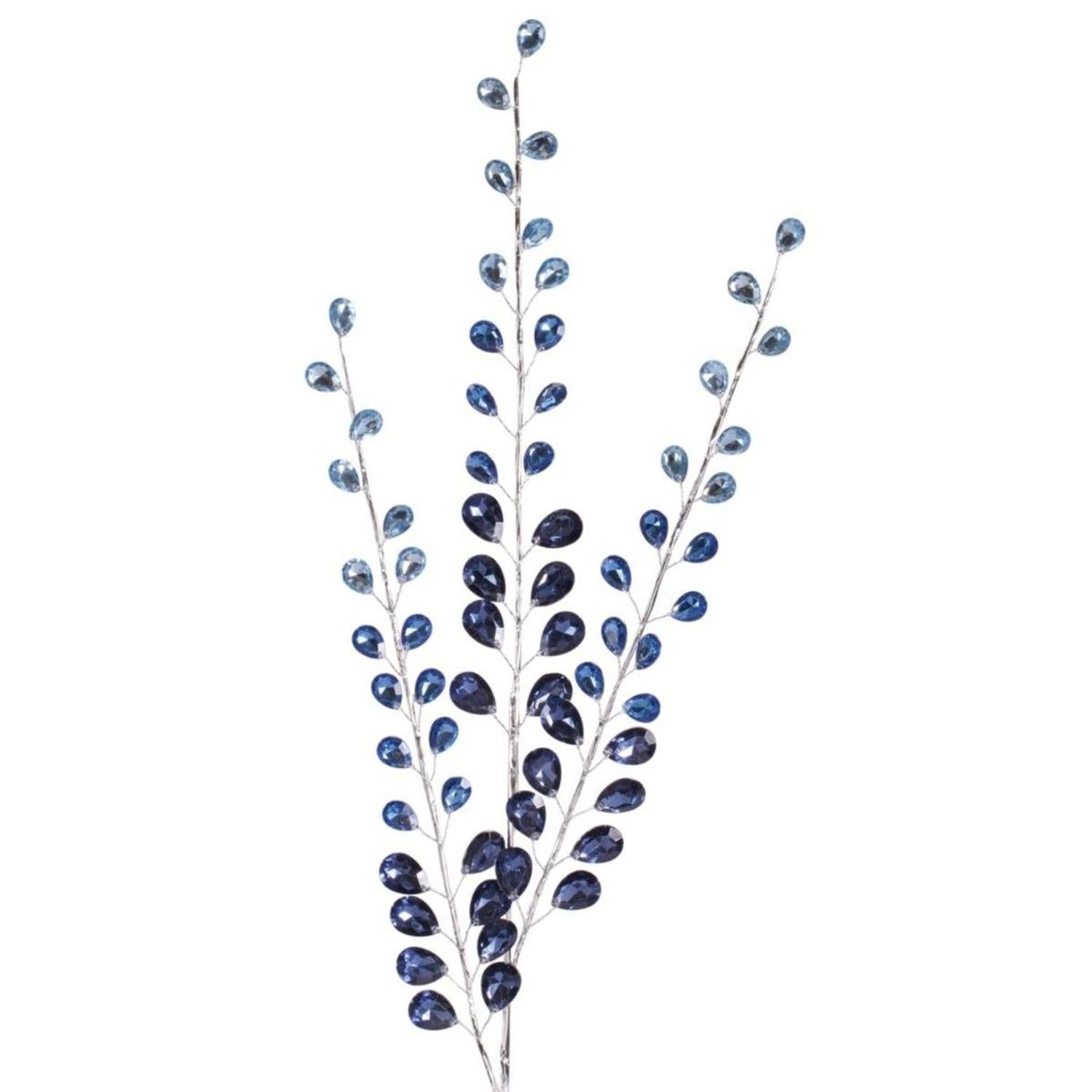 32.5" Jewel Bead Spray: Navy Blue
