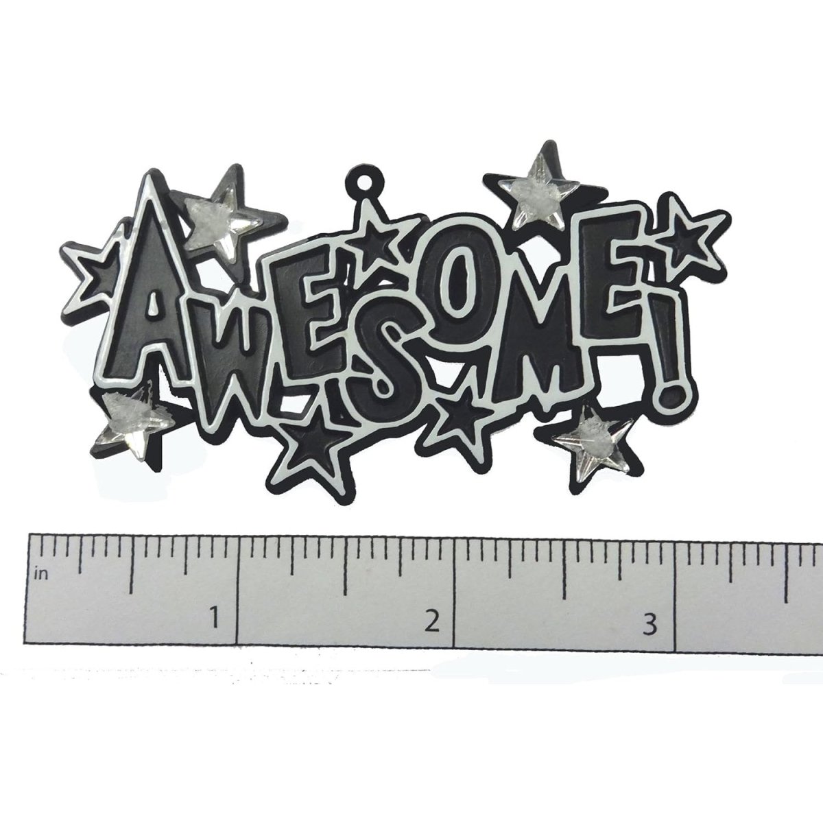 Shop For 3.25in Awesome Charm with Rhinestone Stars: Black