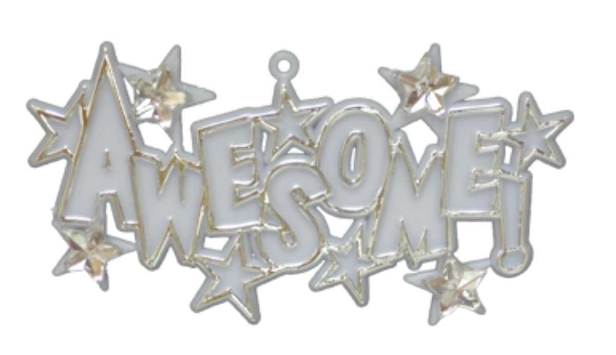 Shop For 3.25in Awesome Charm with Rhinestone Stars: White